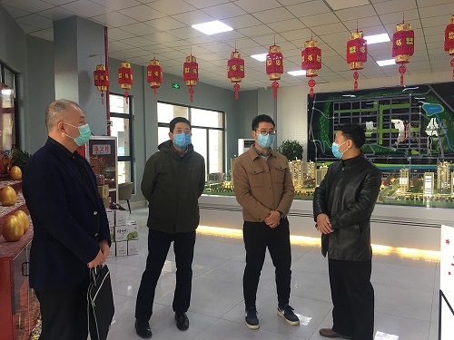 劉歲科在檢查蟠龍觀邸復工時指出：務必做到“六把關(guān)”“八查看”，將防疫制度落實到位